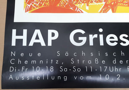 HAP Grieshaber: &quot;Die Königin&quot; aus Totentanz von Basel Memento Mori Ausstellungsplakat 2004