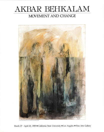 Akbar Behkalam: Movement and Change Exhibition Poster, 1989