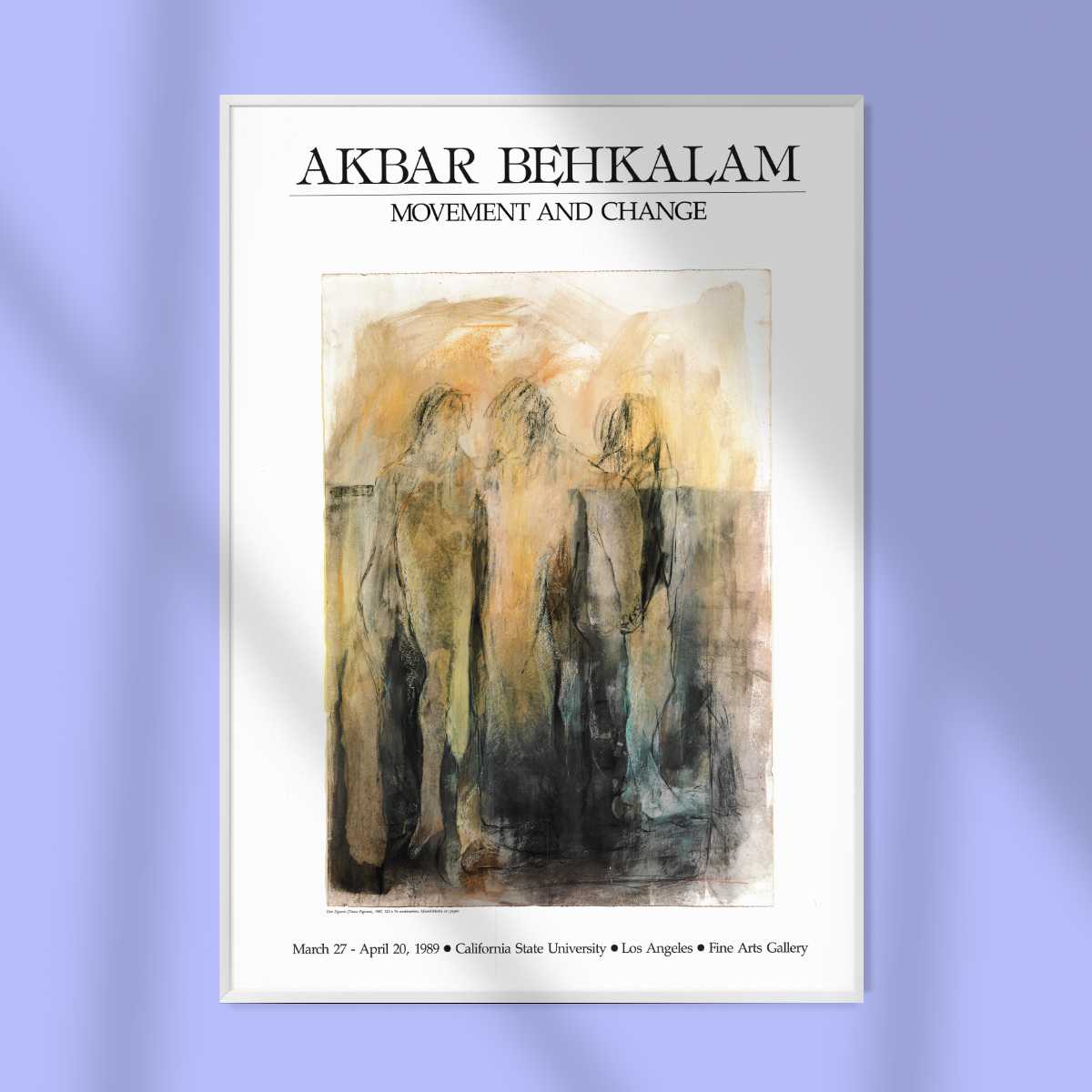 Behkalam, Akbar - Movement and Change, Ausstellungsplakat, Los Angeles, 1989