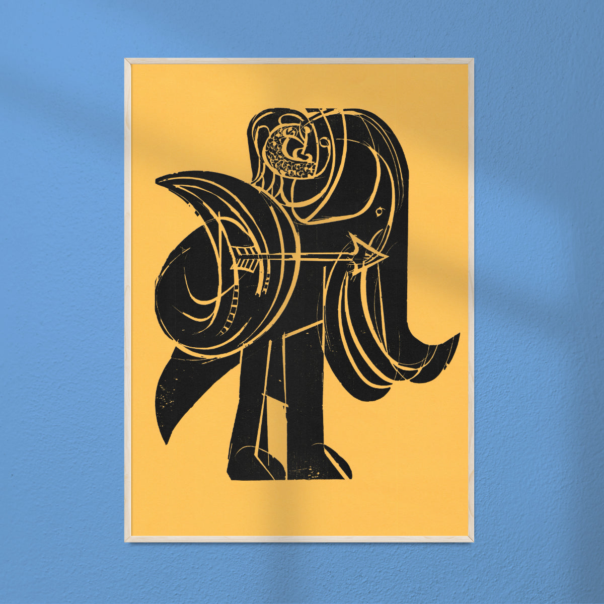 Grieshaber, Hap Gelber Holzschnitit, 1978 Plakativo