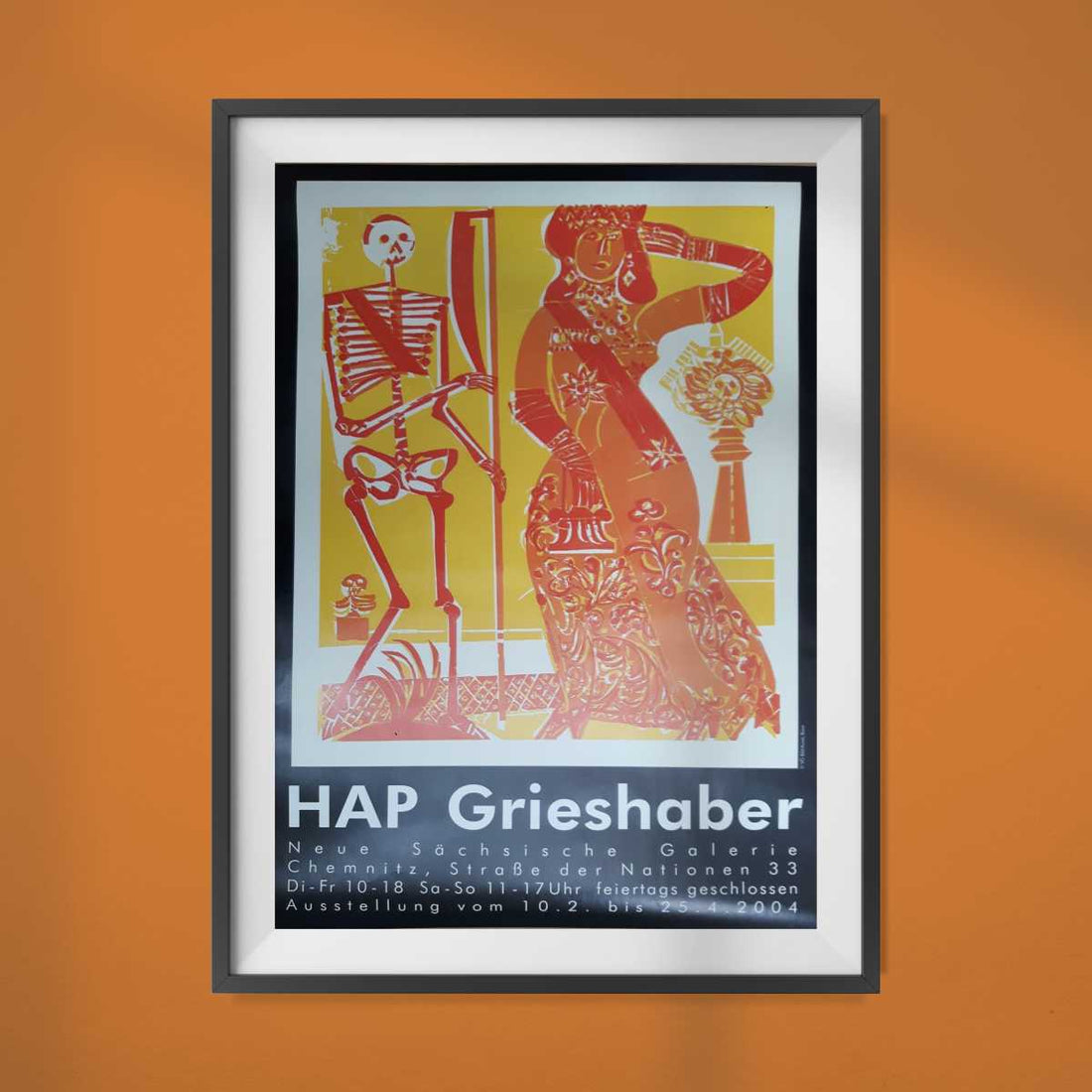 Hap Grieshaber-Die Königin gerahmt