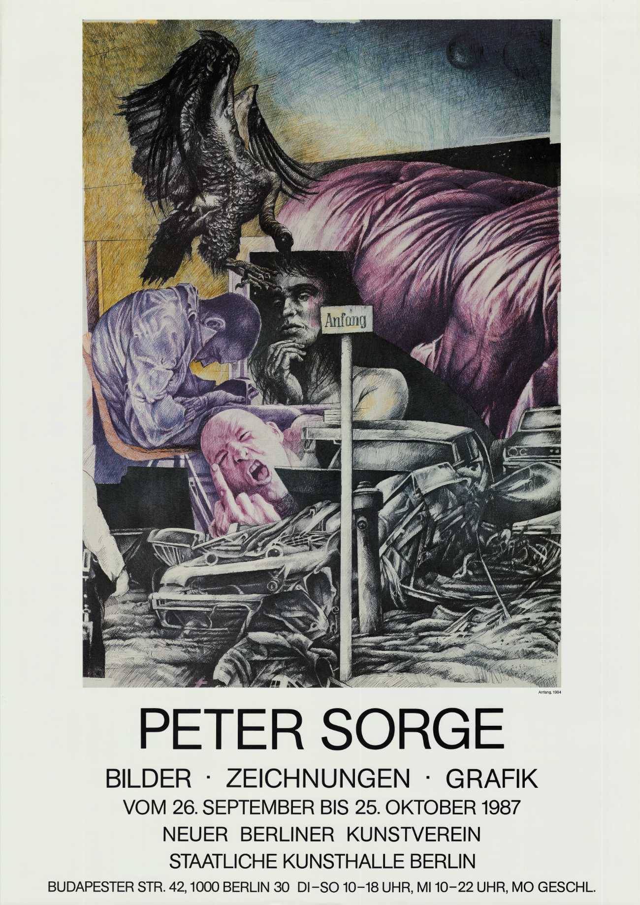 Peter Sorge, Ausstellungsplakat Staatliche Kunsthalle Berlin, 1987
