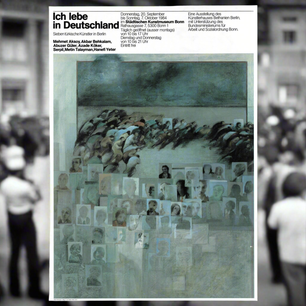 Akbar Behkalam: Ausstellungsposter &quot;Ich lebe in Deutschland&quot;, 1984