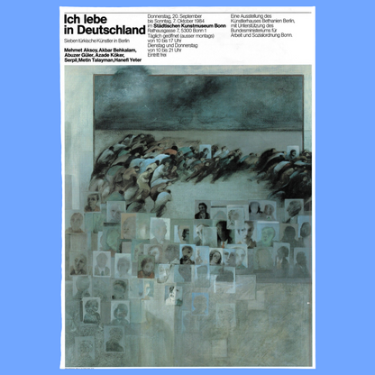 Akbar Behkalam: Ausstellungsposter &quot;Ich lebe in Deutschland&quot;, 1984